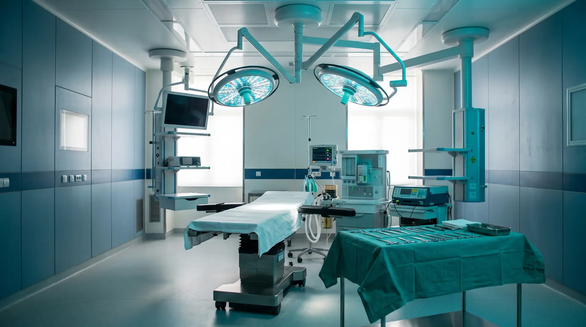 Fully equipped hospital operating theatre prepared for surgery — TMR Medical