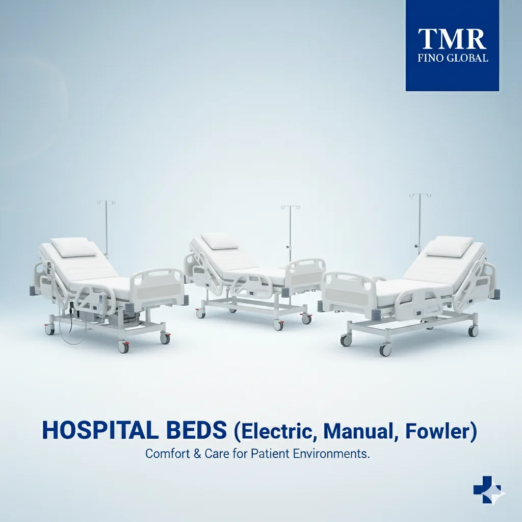 hospitalFurniture - Electric and manual hospital beds, stretchers, trolleys, examination tables, and patient transport systems.