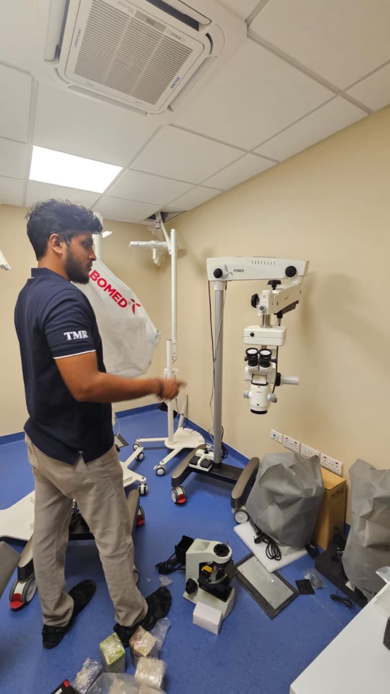 Ophthalmic Microscope Setup